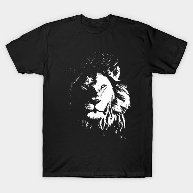 White Lion T-Shirt by GrizzlyVisionStudio